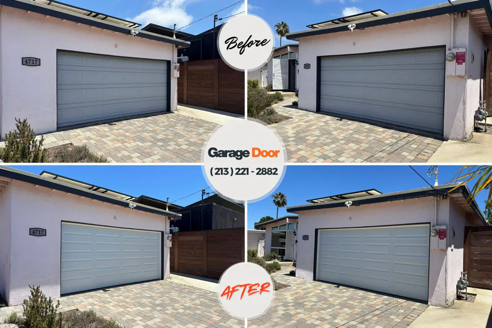 Before and after: garage door repair Rivanna, VA